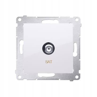 Simon 54 gniazdo antenowe sat pojedyn. typ F białe 01